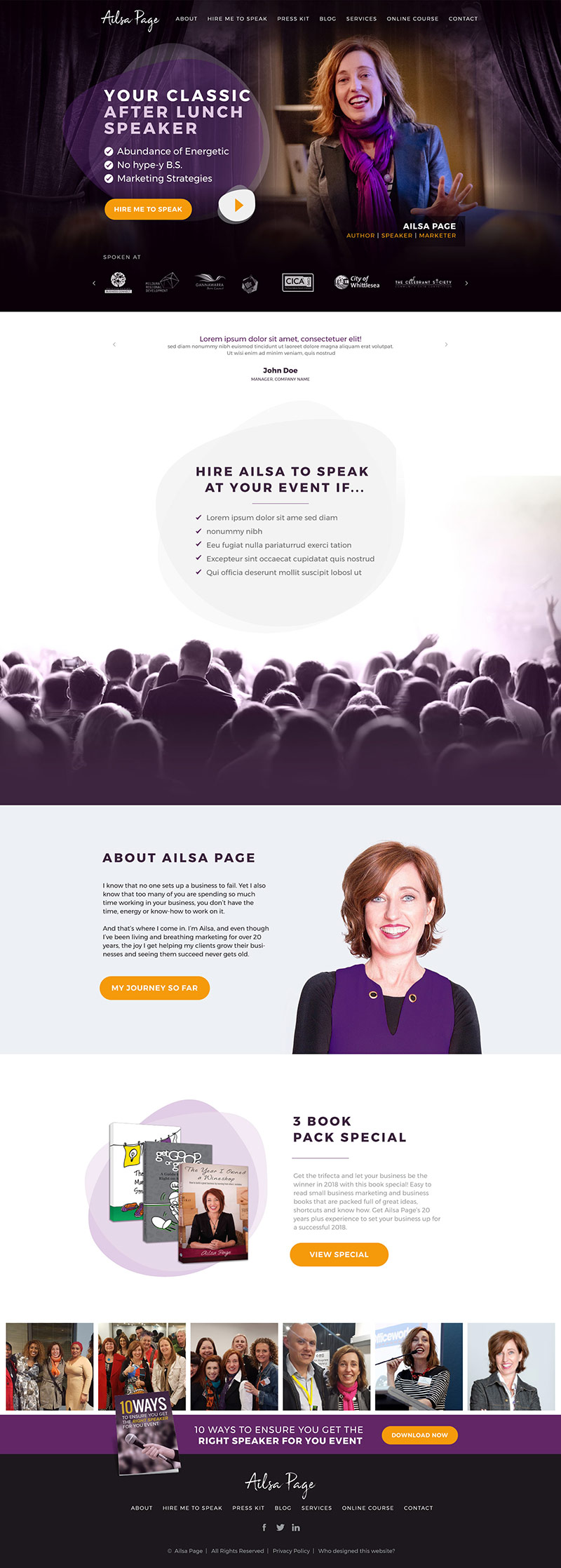 AILSA PAGE HOMEPAGE