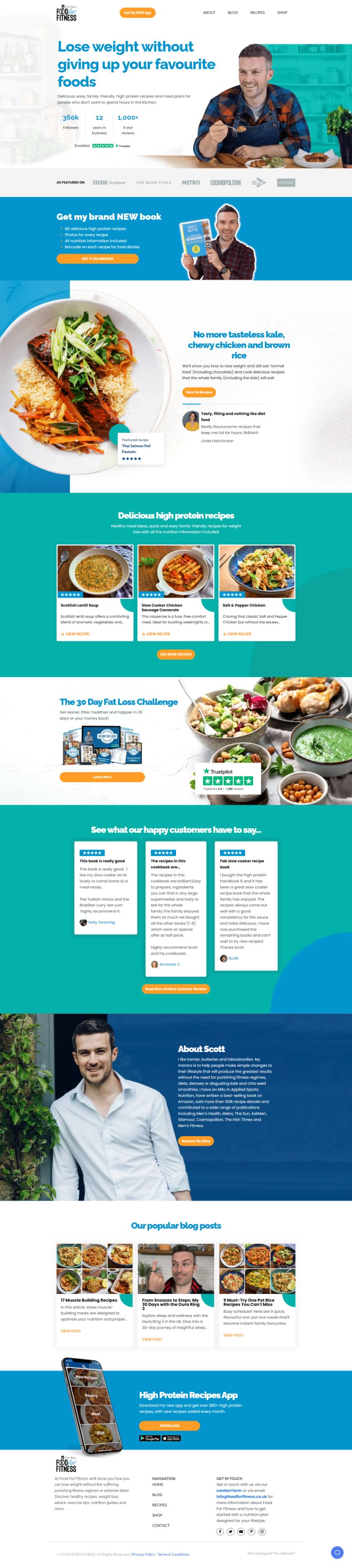 Food For Fitness | Website Design by Studio1